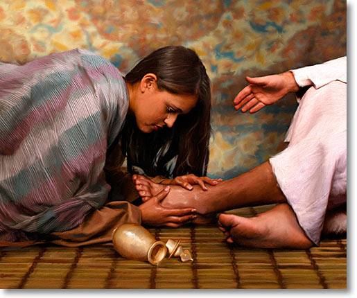 Spikenard Anointing the Feet of Jesus